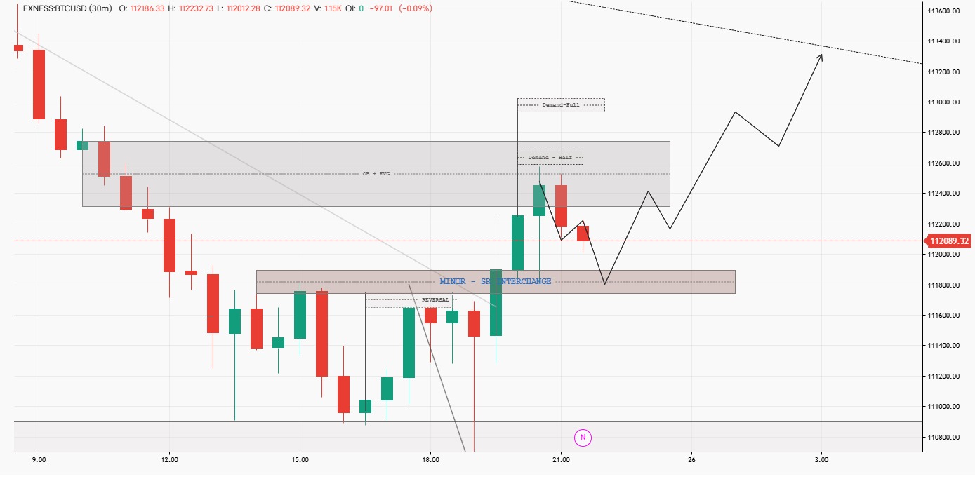 BTC-30 MIN ANALYSIS — BTCUSD [Bearish] | GoCharting